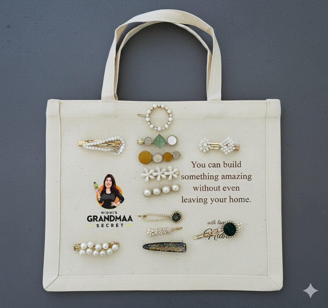 Free Hair Clips with Jute Bag - grandmaasecret.com