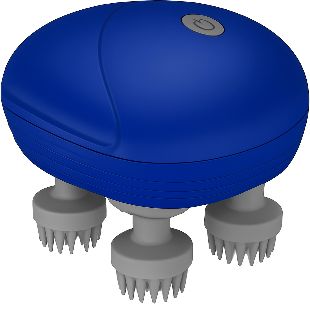 Scalp Massager | Rechargeable |Silicon Kneading Points | Scalp, Body & Head Massager for Hair Growth (Colour May Vary)
