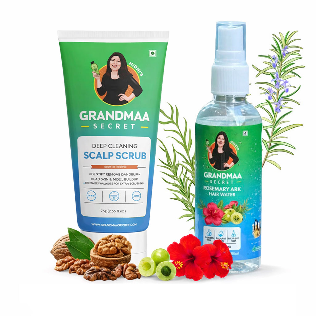 Dandruff Control Combo | Scalp Scrub & Rosemary Ark Water for Flake-Free Scalp & Faster Hair Growth