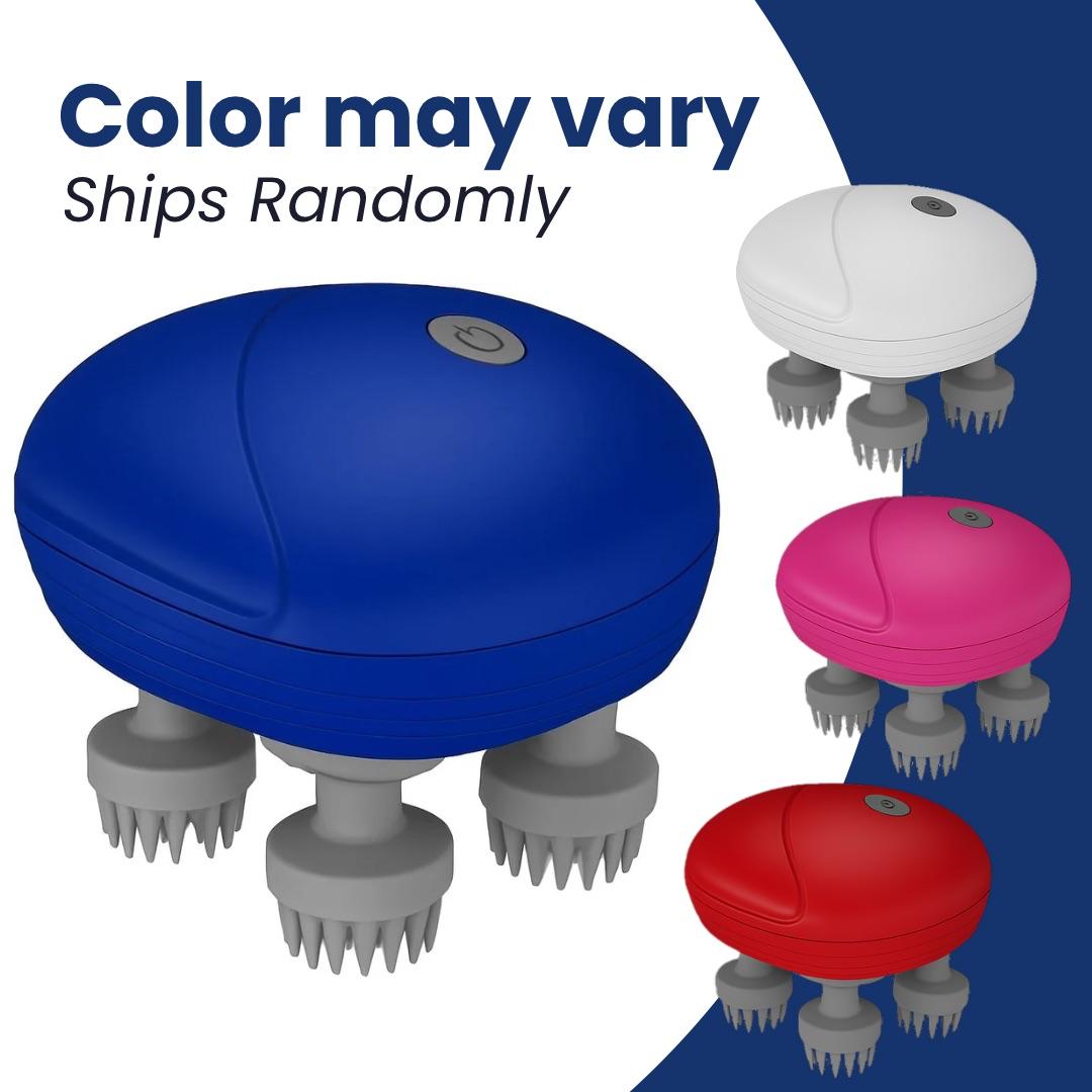 Scalp Massager | Rechargeable |Silicon Kneading Points | Scalp, Body & Head Massager for Hair Growth (Colour May Vary)