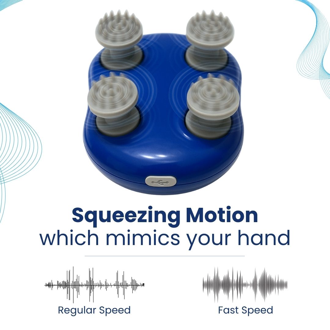 Scalp Massager | Rechargeable |Silicon Kneading Points | Scalp, Body & Head Massager for Hair Growth (Colour May Vary)