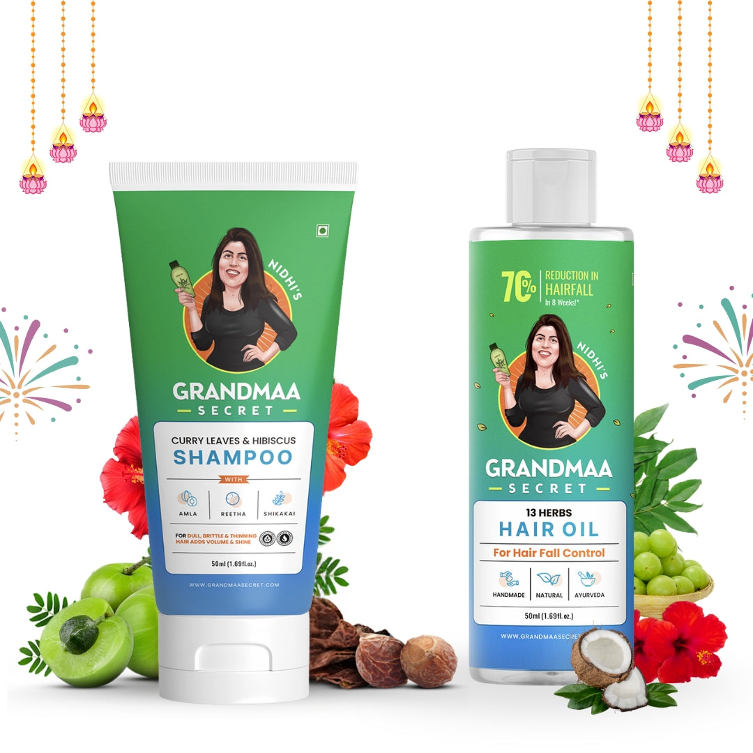 Natural Hair Oil & Shampoo Combo Set