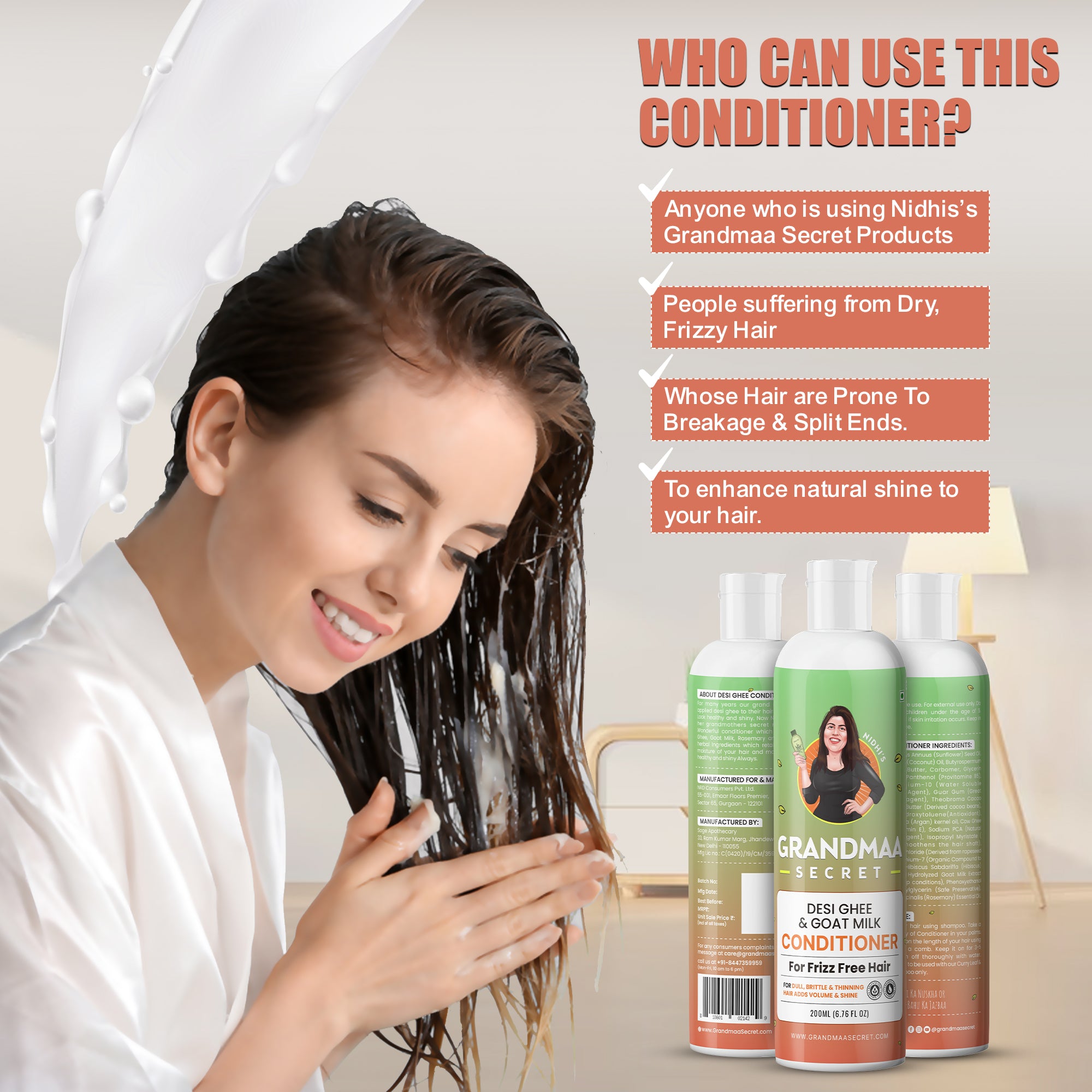 Hair Oil, Shampoo & Conditioner Combo for Hair Fall Control - grandmaasecret.com
