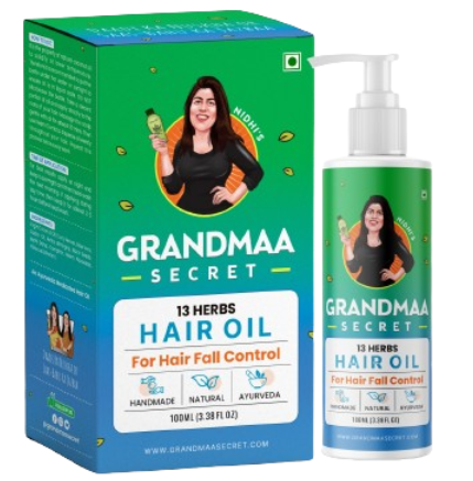 13 Herbs Hair Oil for Hair Fall Control - 100mL - grandmaasecret.com