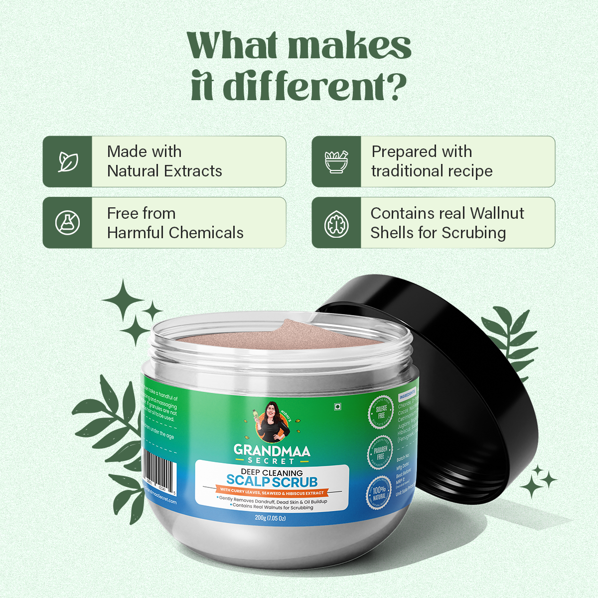 chemical free hair mask , hair mask for hair growth  , scrub for hair care , exfoliating scrub for hair 